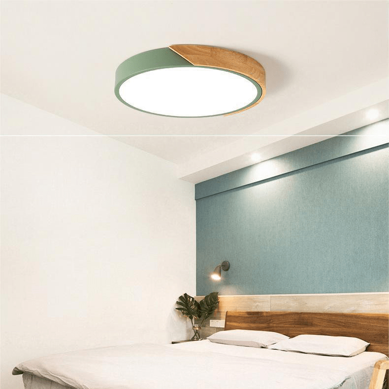 CozyNest Wooden LED Ceiling Light for Inviting Spaces