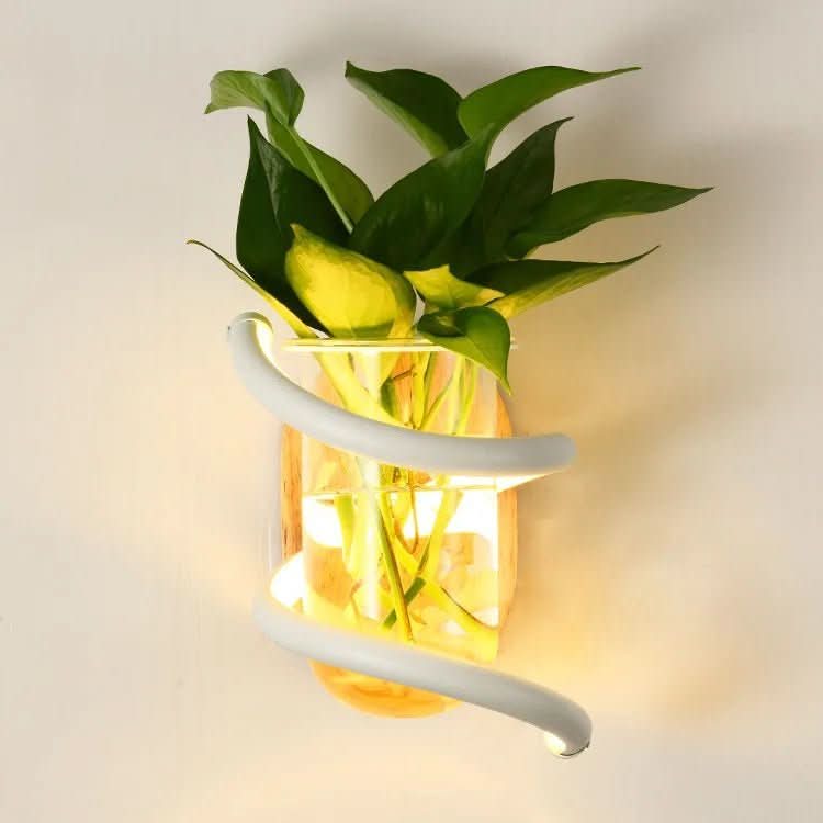 NatureGlow LED Wall Lamp with Integrated Planter for Outdoors
