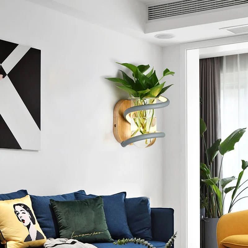 NatureGlow LED Wall Lamp with Integrated Planter for Outdoors