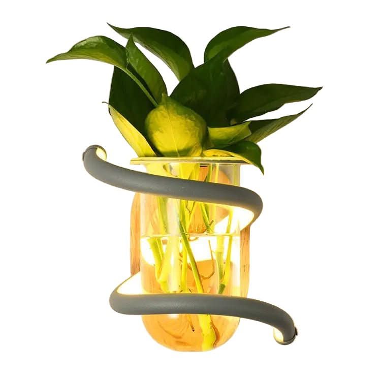 NatureGlow LED Wall Lamp with Integrated Planter for Outdoors