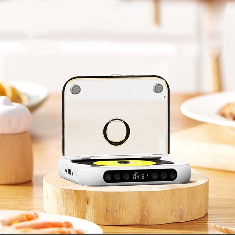 Portable Bluetooth CD Player with Extended Battery Life for Travel