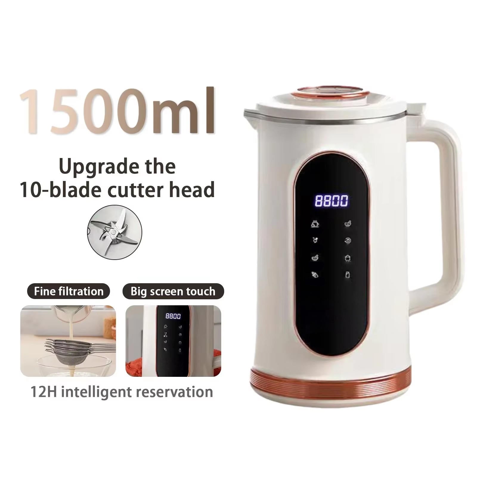 Nut Milk Maker Appliance - Stainless Steel with 12 Function Settings