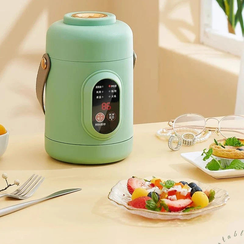 Compact 1L Electric Cooker with Smart Timer for Soups, Stews & Rice