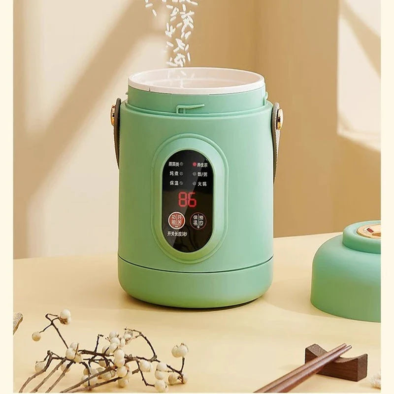 Compact 1L Electric Cooker with Smart Timer for Soups, Stews & Rice