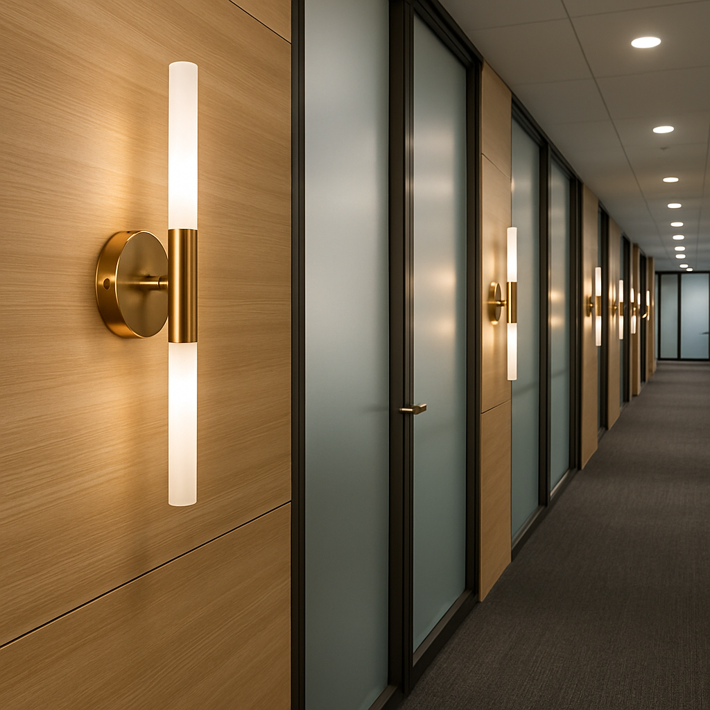 Luxe Vertical Brass Wall Light for Modern Spaces