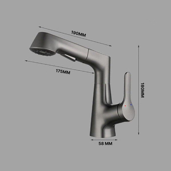 Stylish Bathroom Faucet with Flexible Hand Shower