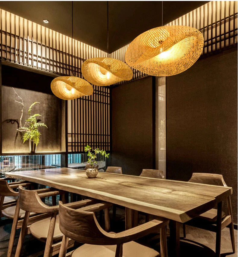 Bamboo Pendant Lamp – Natural Weaving for Soft, Warm Illumination