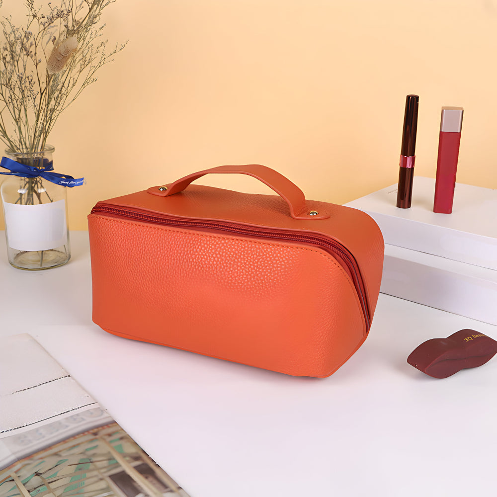 Spacious Travel Cosmetic Organizer with Durable Shell