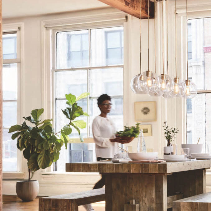 1-Light Glass Pendant Light with Taavita Color Gradient