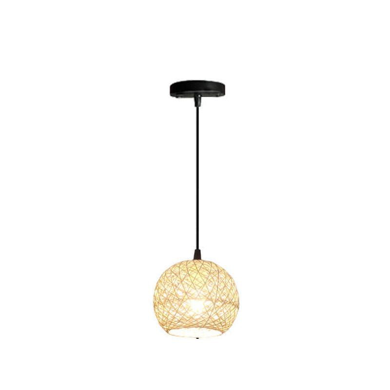 Taavita Rattan Weave Globe 1/3 Light Pendant Lamp