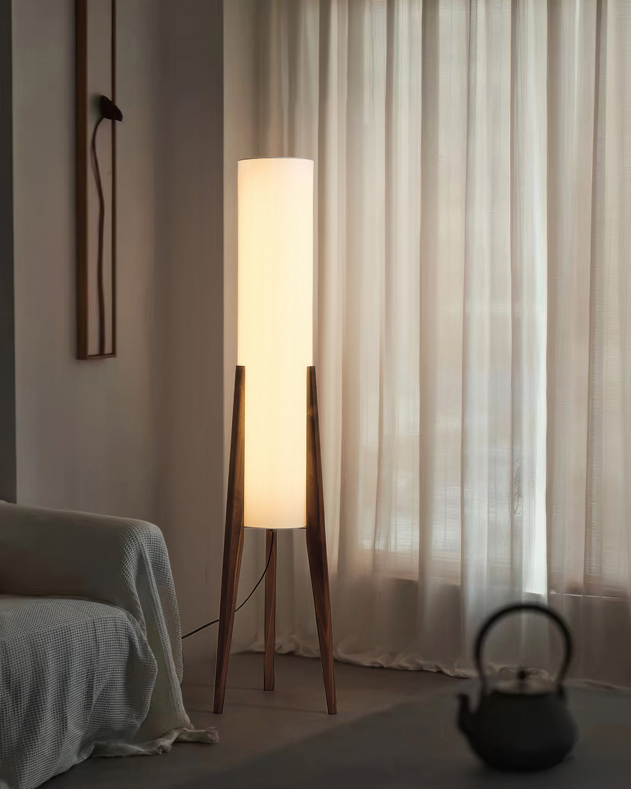 Taavita Floor Lamp Made of Solid Wood