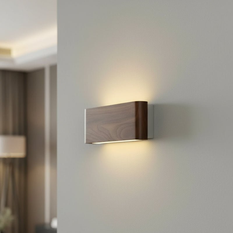 LumiCraft Adjustable Wooden Wall Light with Three Settings