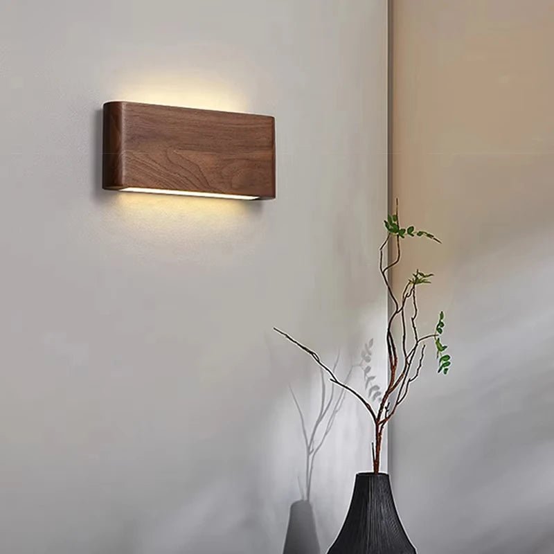 LumiCraft Adjustable Wooden Wall Light with Three Settings
