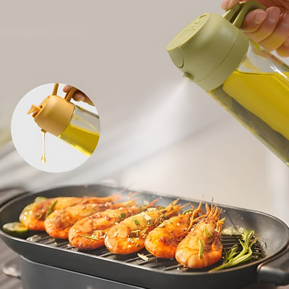 Effortless Glass Oil Sprayer and Dispenser for Your Kitchen