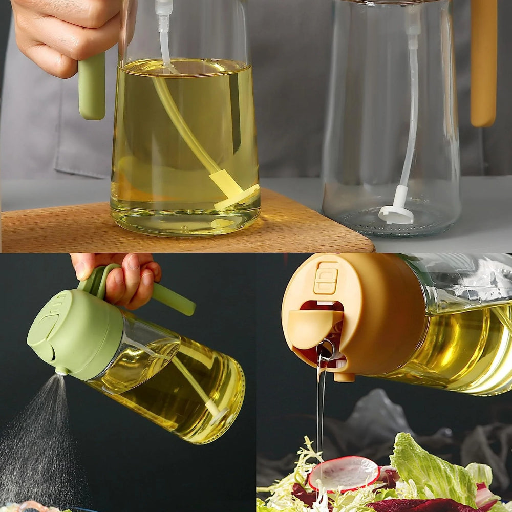 Effortless Glass Oil Sprayer and Dispenser for Your Kitchen