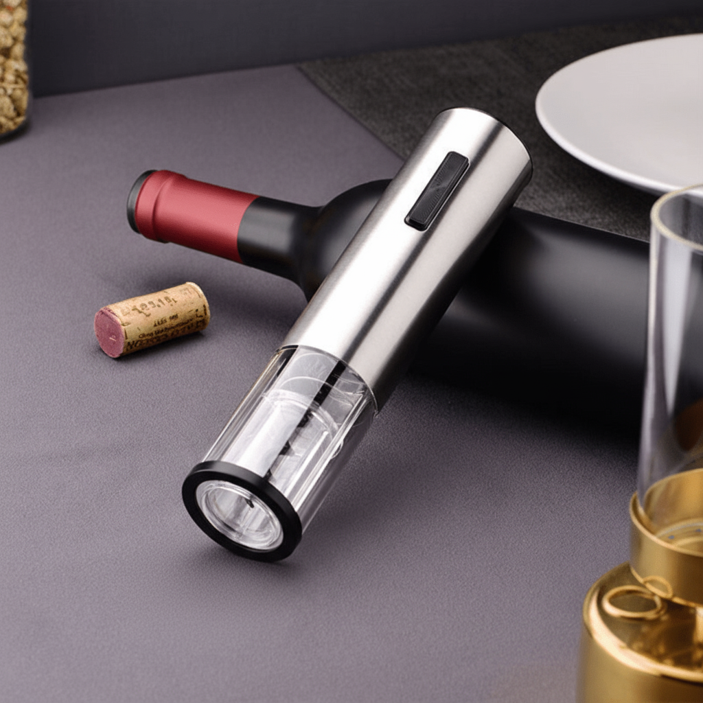 CorkMaster 4-in-1 Electric Wine Opener Set with Accessories