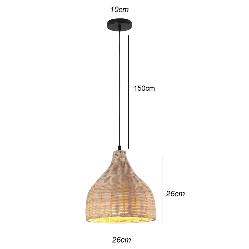 Bamboo Pendant Lamp – Natural Weaving for Soft, Warm Illumination
