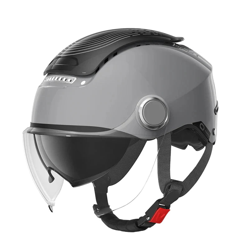 Lightweight Open Face Motorcycle Helmet – Dual Lenses & Breathable Design for Summer