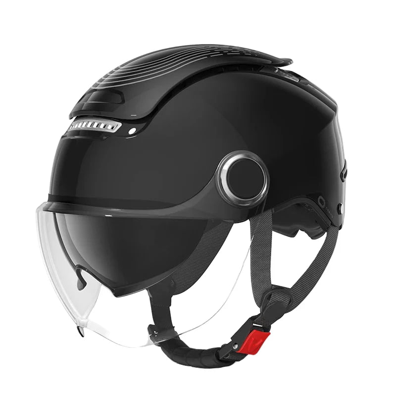 Lightweight Open Face Motorcycle Helmet – Dual Lenses & Breathable Design for Summer