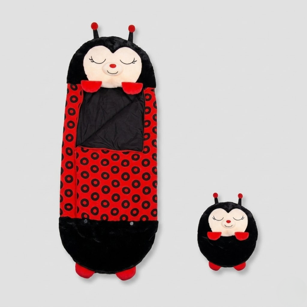 Kids Travel Sleeping Bag with Animal Pattern and Toddler Mat