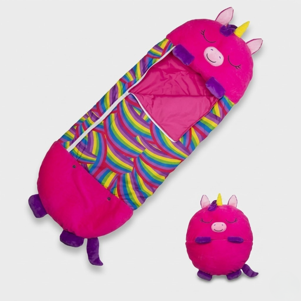 Kids Travel Sleeping Bag with Animal Pattern and Toddler Mat