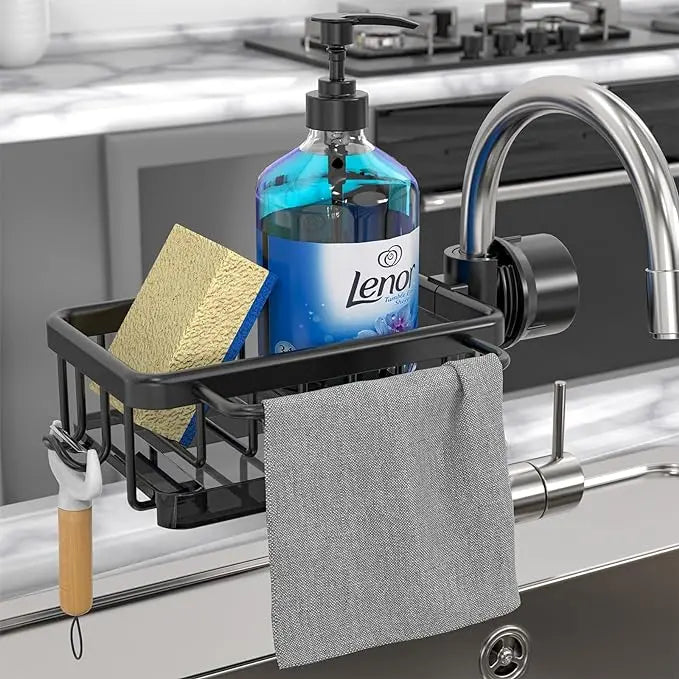 Aluminum Faucet Organizer for Kitchen – Rust Resistant & Space Saving