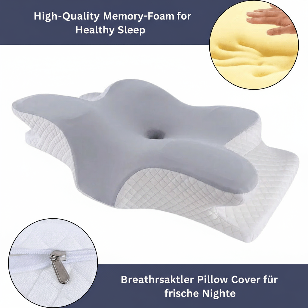 SerenitySleep Ergonomic Memory Foam Pillow for Neck Relief
