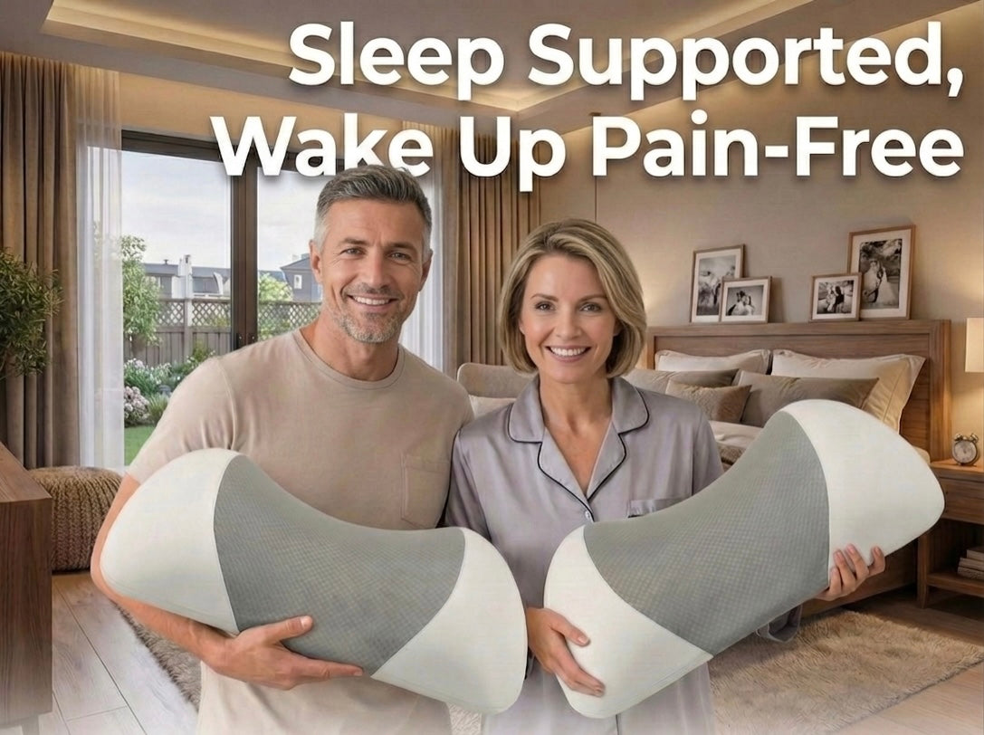 Contour Support Pillow for Back and Side Sleepers - Memory Foam Relief for Sciatica and Lumbar