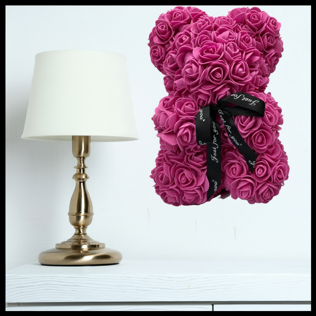 Blossom Teddy: Elegant Floral Keepsake for Special Occasions