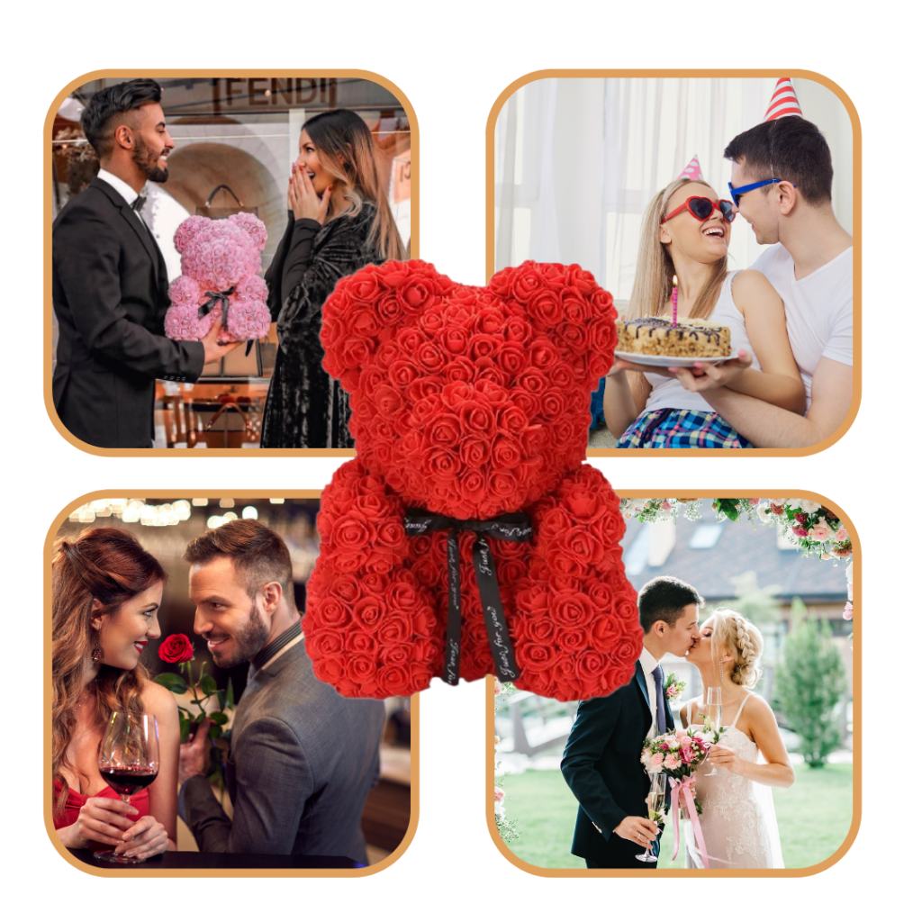 Blossom Teddy: Elegant Floral Keepsake for Special Occasions