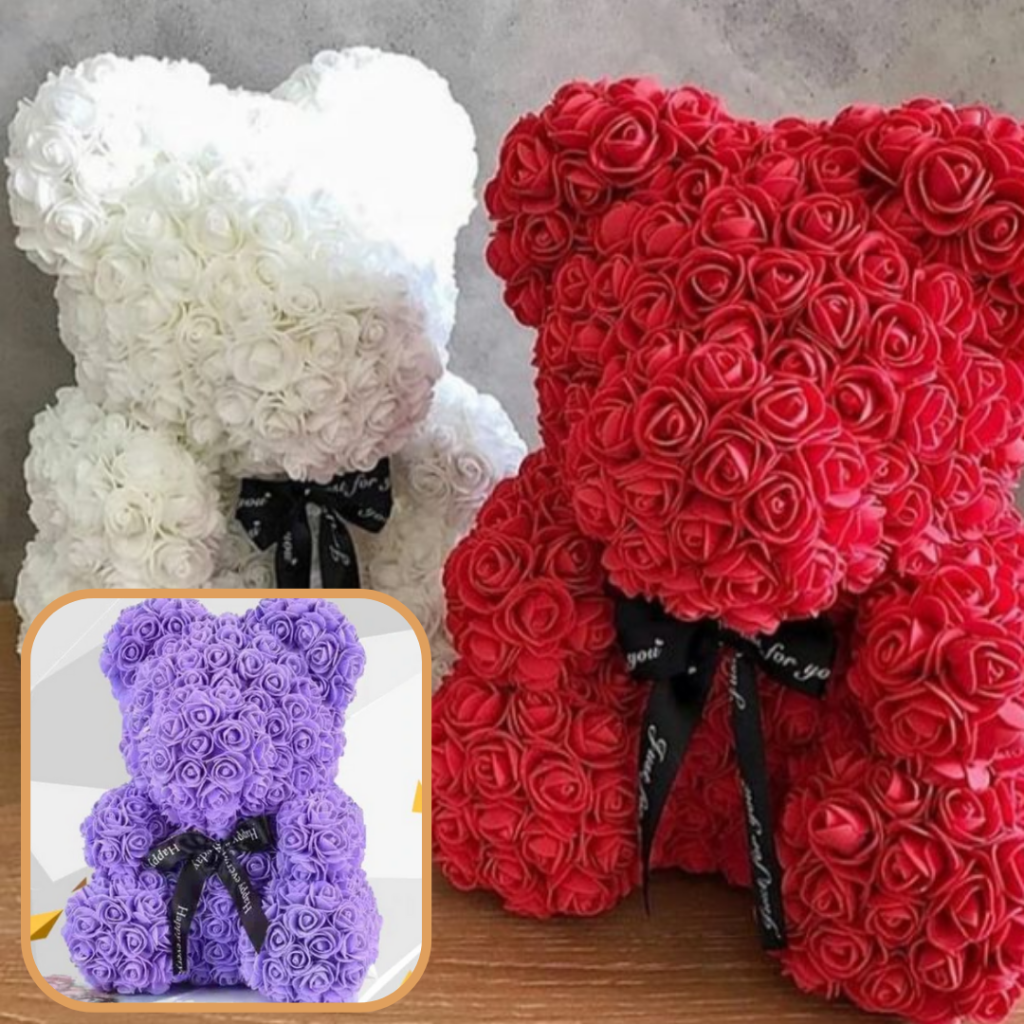 Blossom Teddy: Elegant Floral Keepsake for Special Occasions