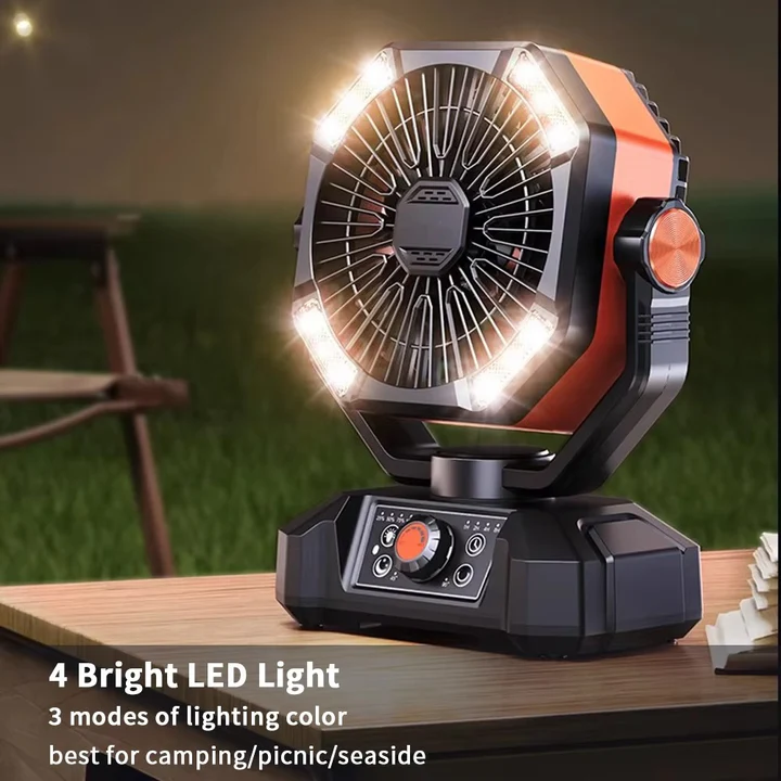 Portable Camping Fan with USB Power – Rechargeable Outdoor Cooling