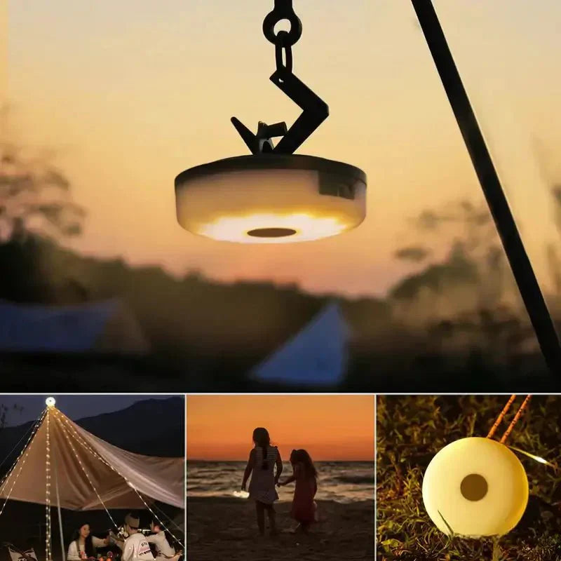 Waterproof LED String Lights for Camping – 10m Retractable Tent Illumination