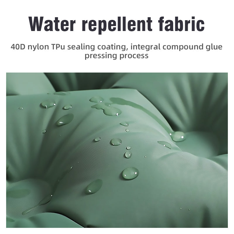 Self-Inflating Double Air Mattress with Integrated Pillow Pump for Camping