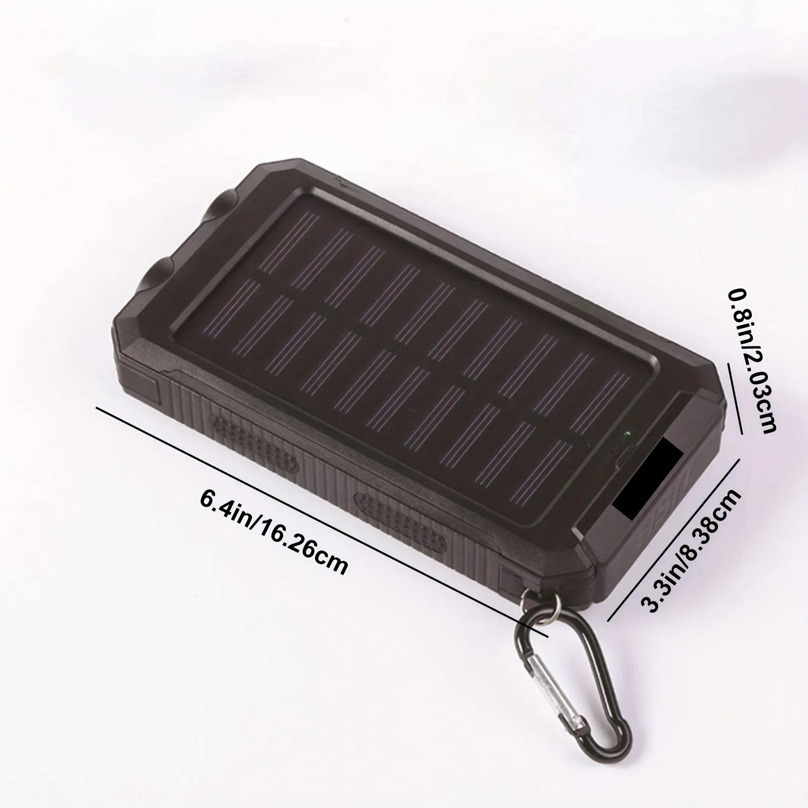 Solar-Powered Flashlight and Power Bank – 20000mAh for Camping and Hiking