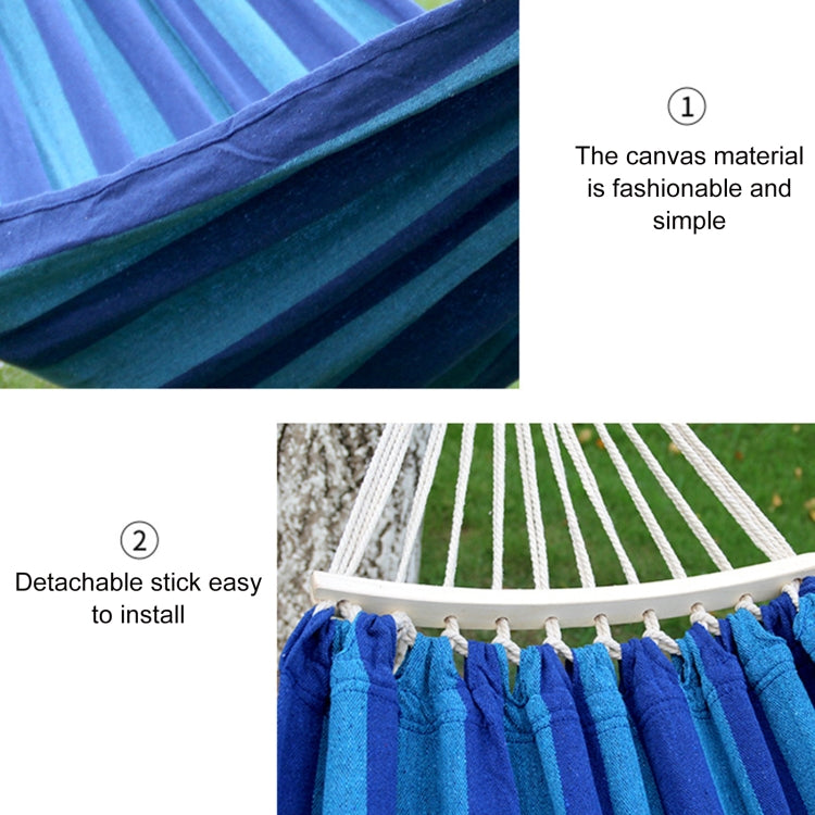 Portable Double Layer Canvas Hammock with Reinforced Safety Cords