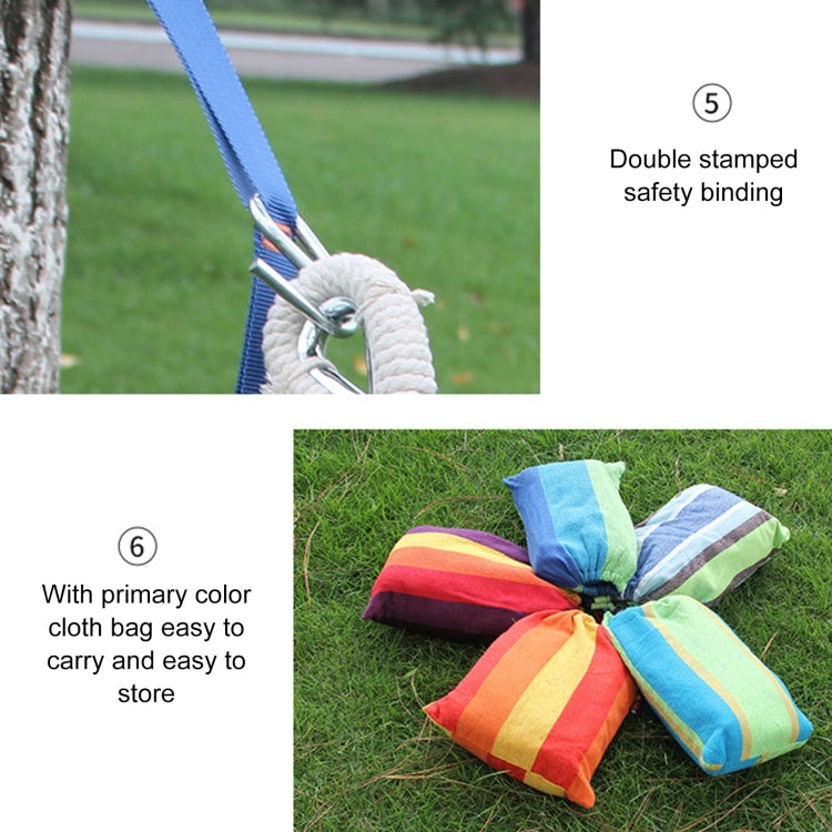 Portable Double Layer Canvas Hammock with Reinforced Safety Cords