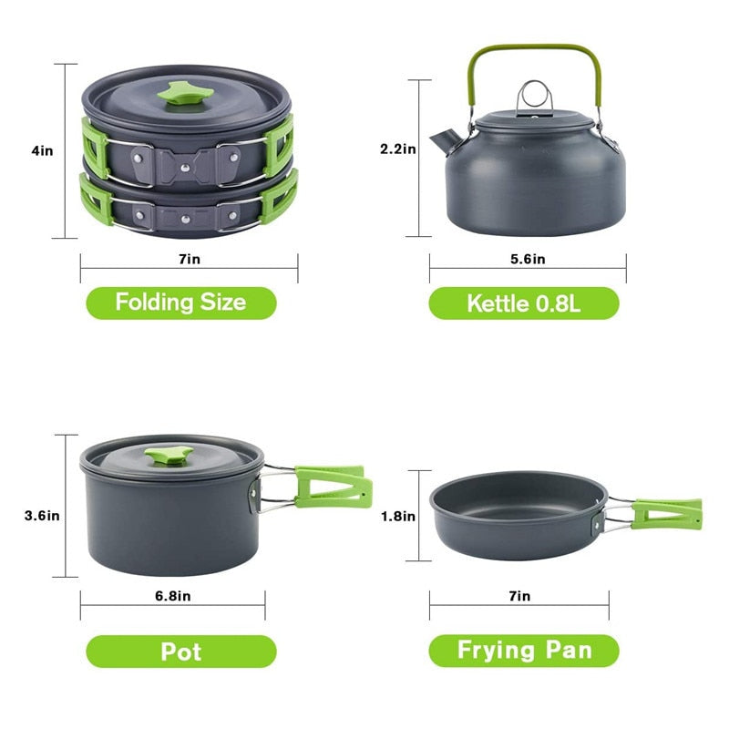 Camping Cookware Set for Outdoor Use – Lightweight and Versatile Cooking Tools