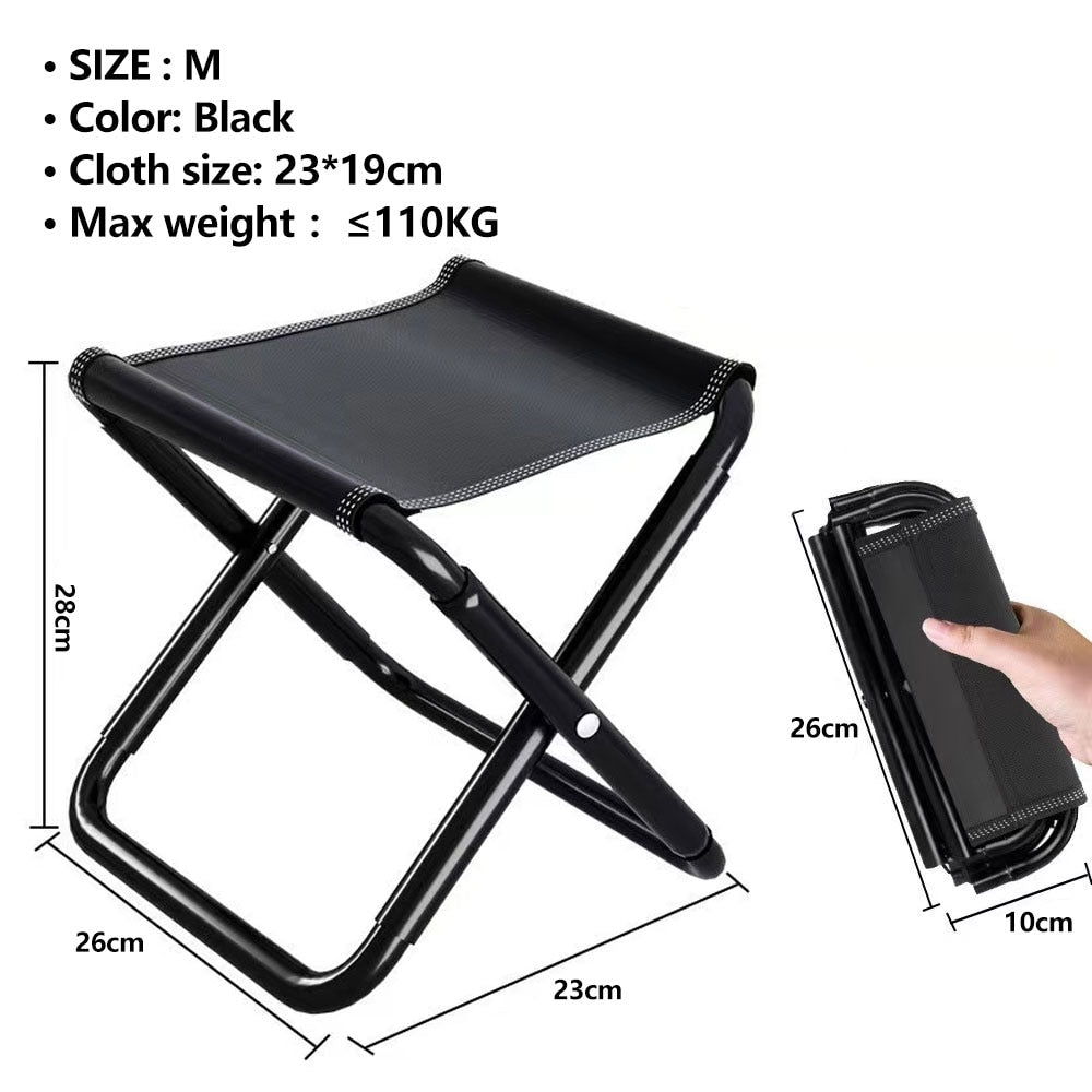 Lightweight Portable Mini Hiking Stool - Foldable Outdoor Seating