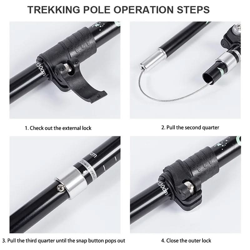 Lightweight Adjustable Trekking Poles for Hiking – Durable Outdoor Gear