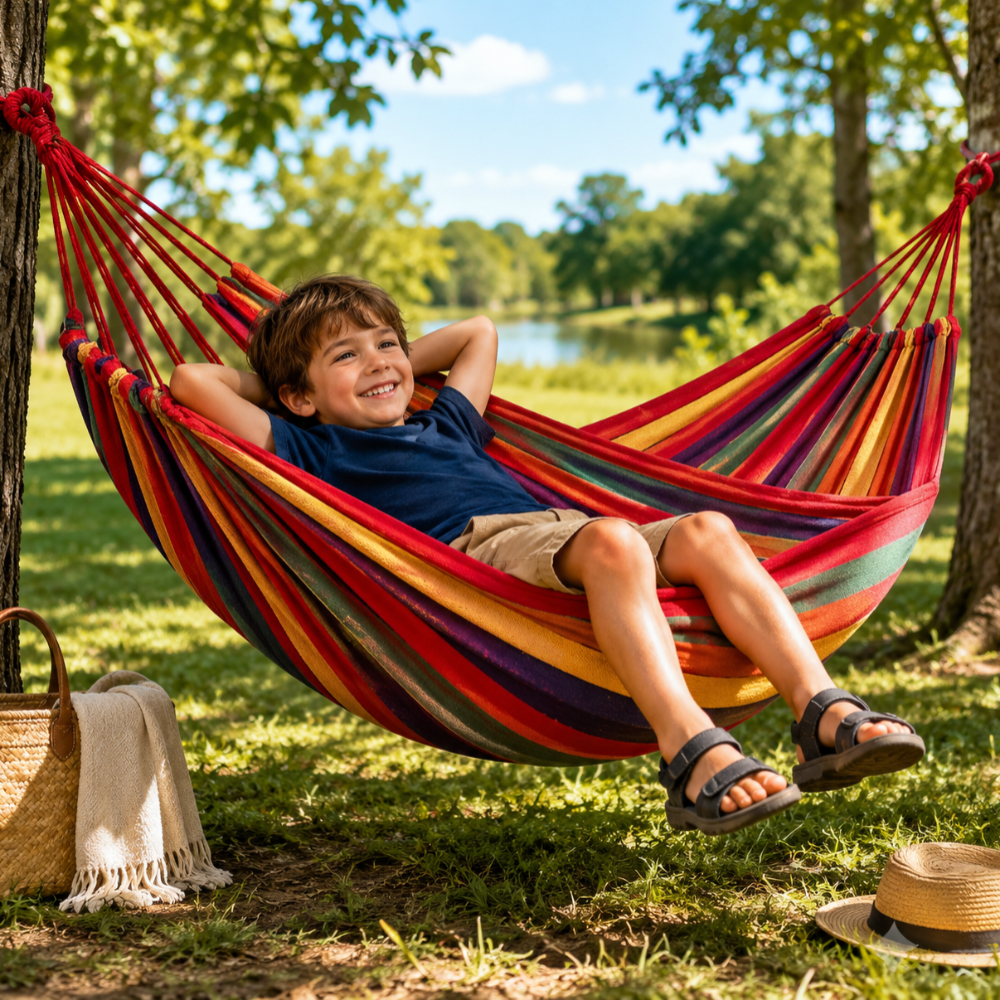Portable Camping Hammock – Durable Canvas for Relaxation Outdoors
