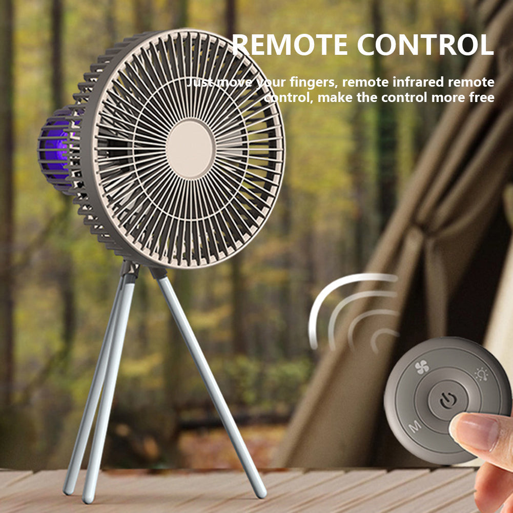 Rechargeable LED Ambiance Fan - Portable Outdoor Mood Light for Camping