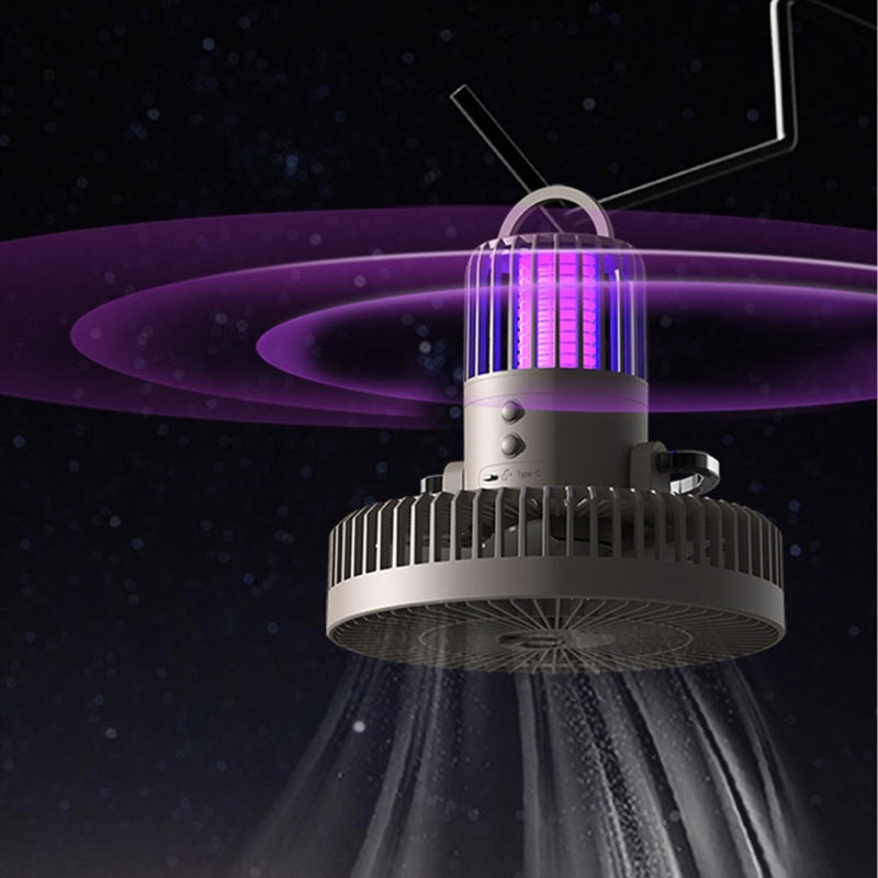 Rechargeable LED Ambiance Fan - Portable Outdoor Mood Light for Camping
