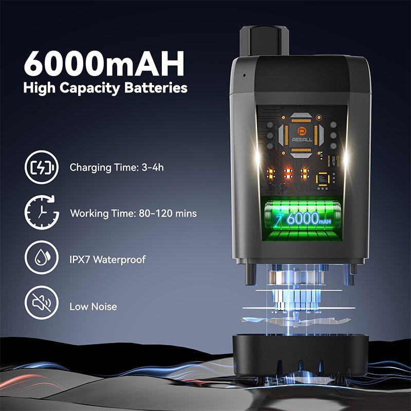 Portable Camping Shower Pump with LED Display – Rechargeable Outdoor Use for Hiking and Beach