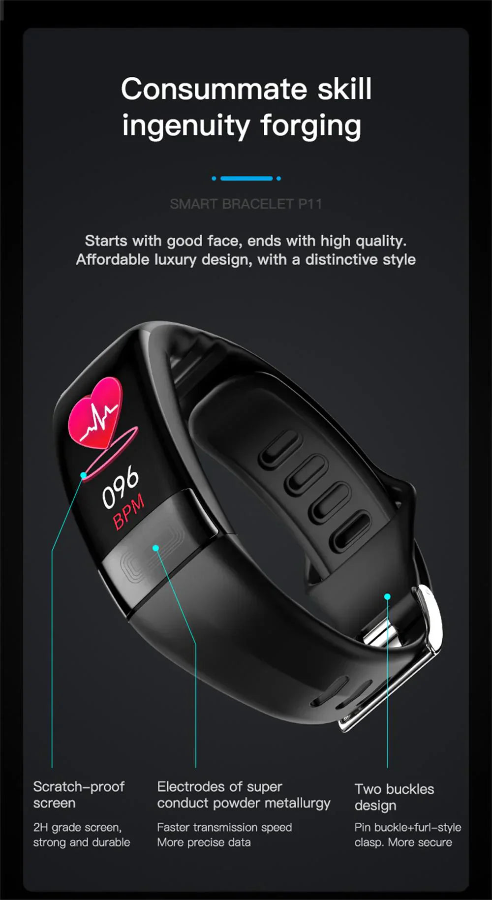 WellnessPro Smartwatch with Heart Rate, ECG & Activity Tracking