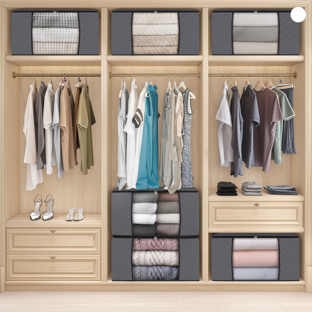 Versatile Soft Storage Bins for Clothing and Essentials
