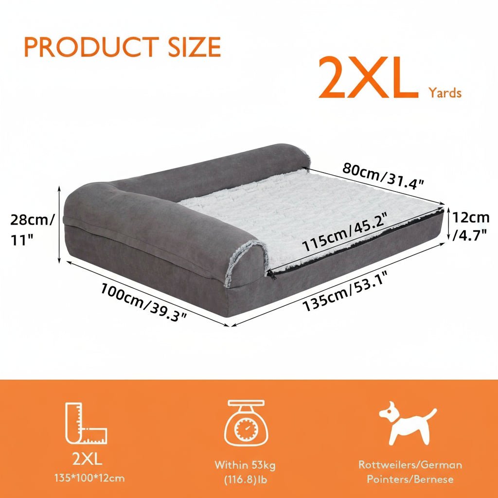 ComfortNest L-Shaped Orthopedic Memory Foam Dog Bed