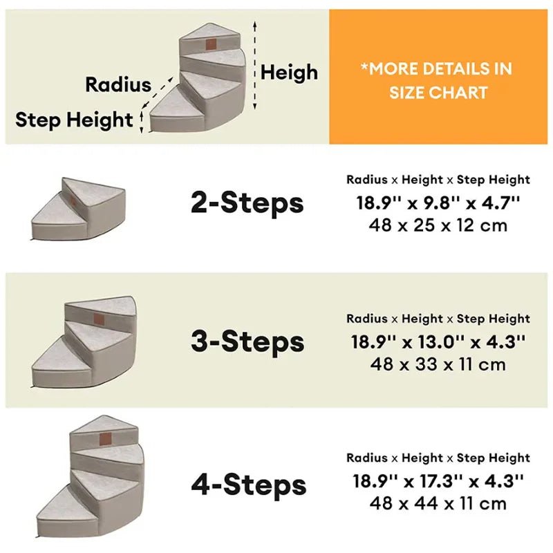 PetEase Stylish 3-Step Non-Slip Indoor Staircase