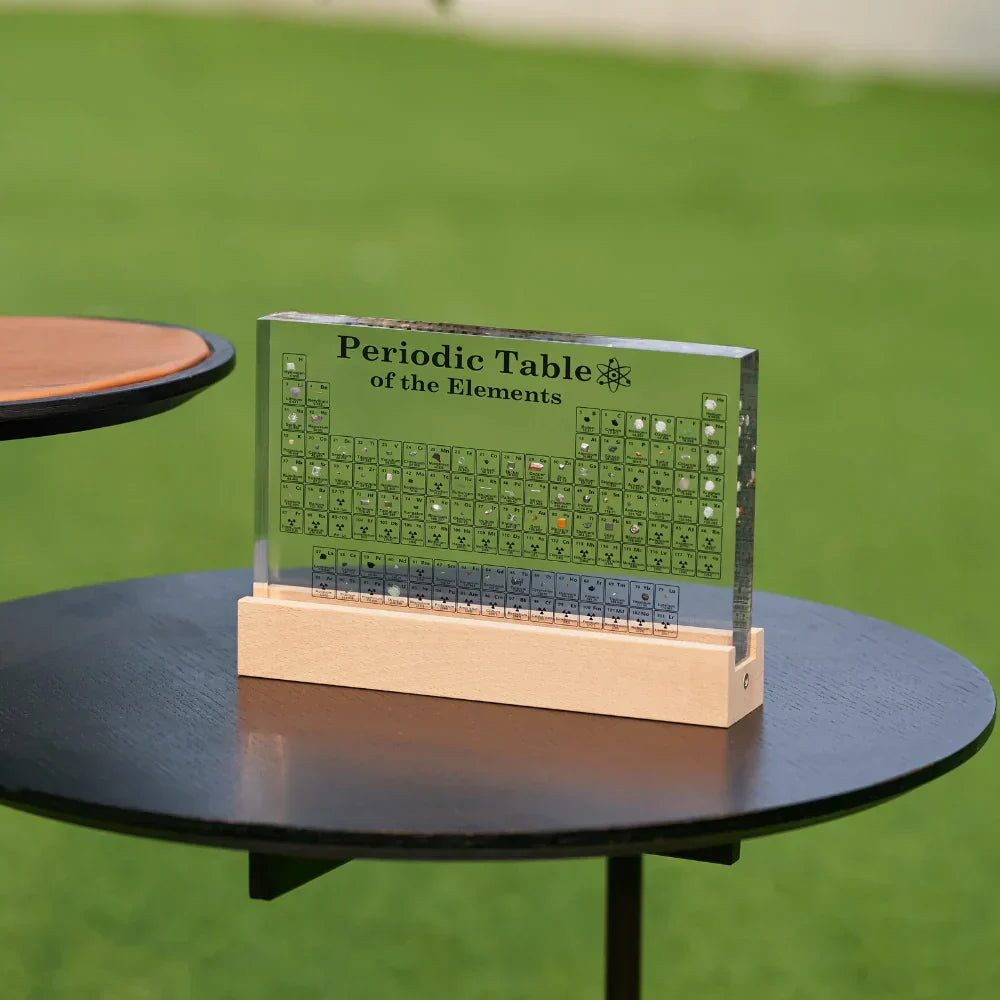 Radiant Element Display: Illuminated Periodic Table Showcase