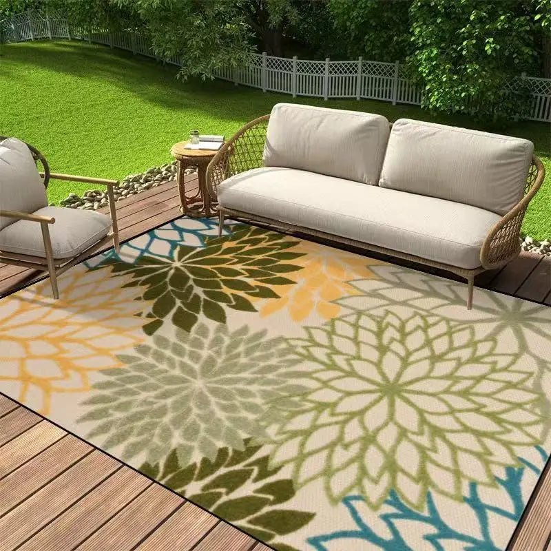 Vibrant Garden Outdoor Mat for All Seasons, Slip-Resistant Design